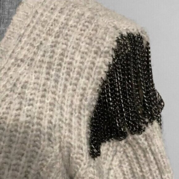 LINE the Label Knit Sweater Large​​​​​​​ Chain Shoulders - Picture 4 of 12